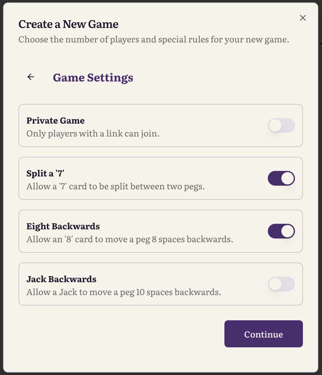 Game Special Features