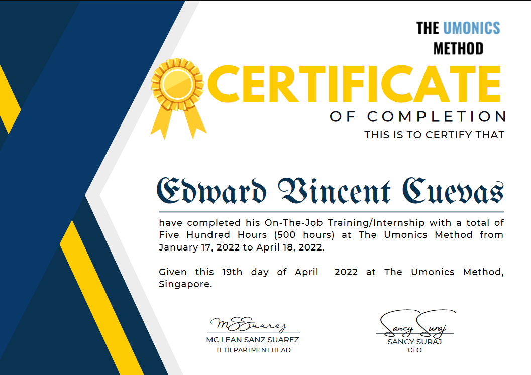 Internship Certificate