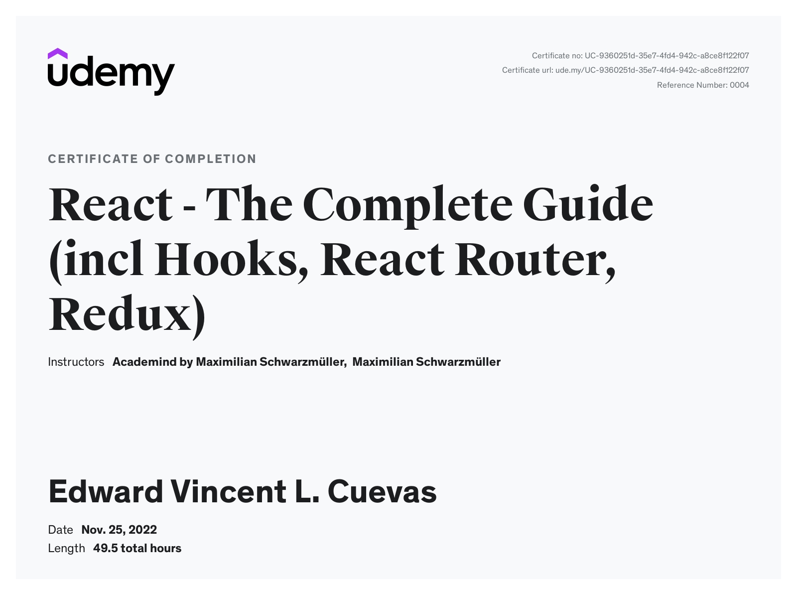 React - The Complete Guide (Hooks, React Router, Redux)