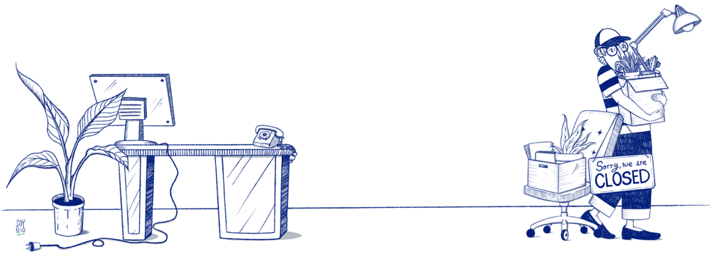 Ilustración empresas cerradas