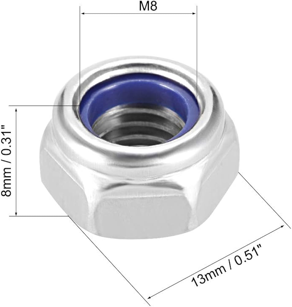 SolarNRG Stainless Steel Lock Nut M8 Plain