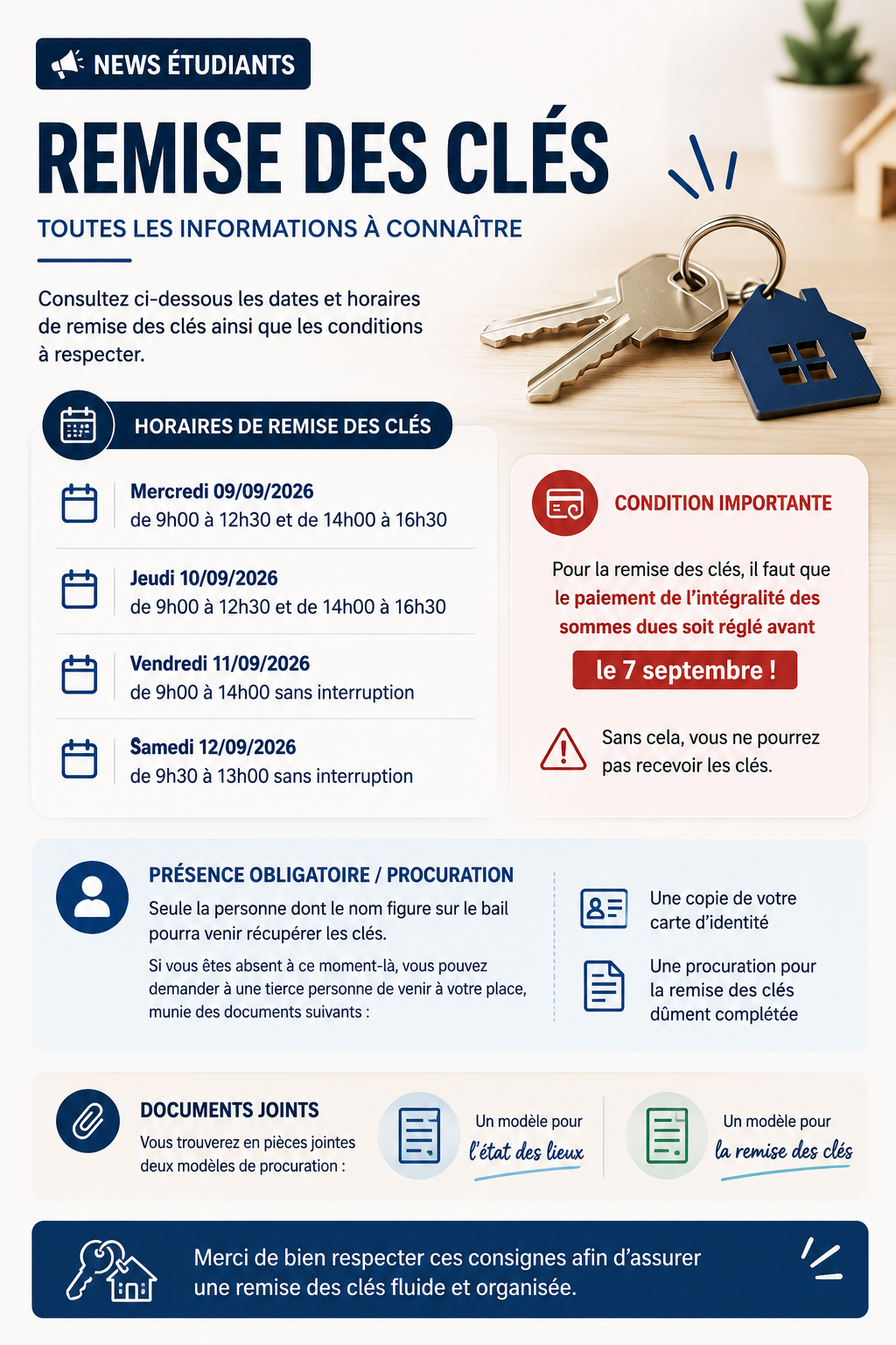 Rentrée académique 2026-2027