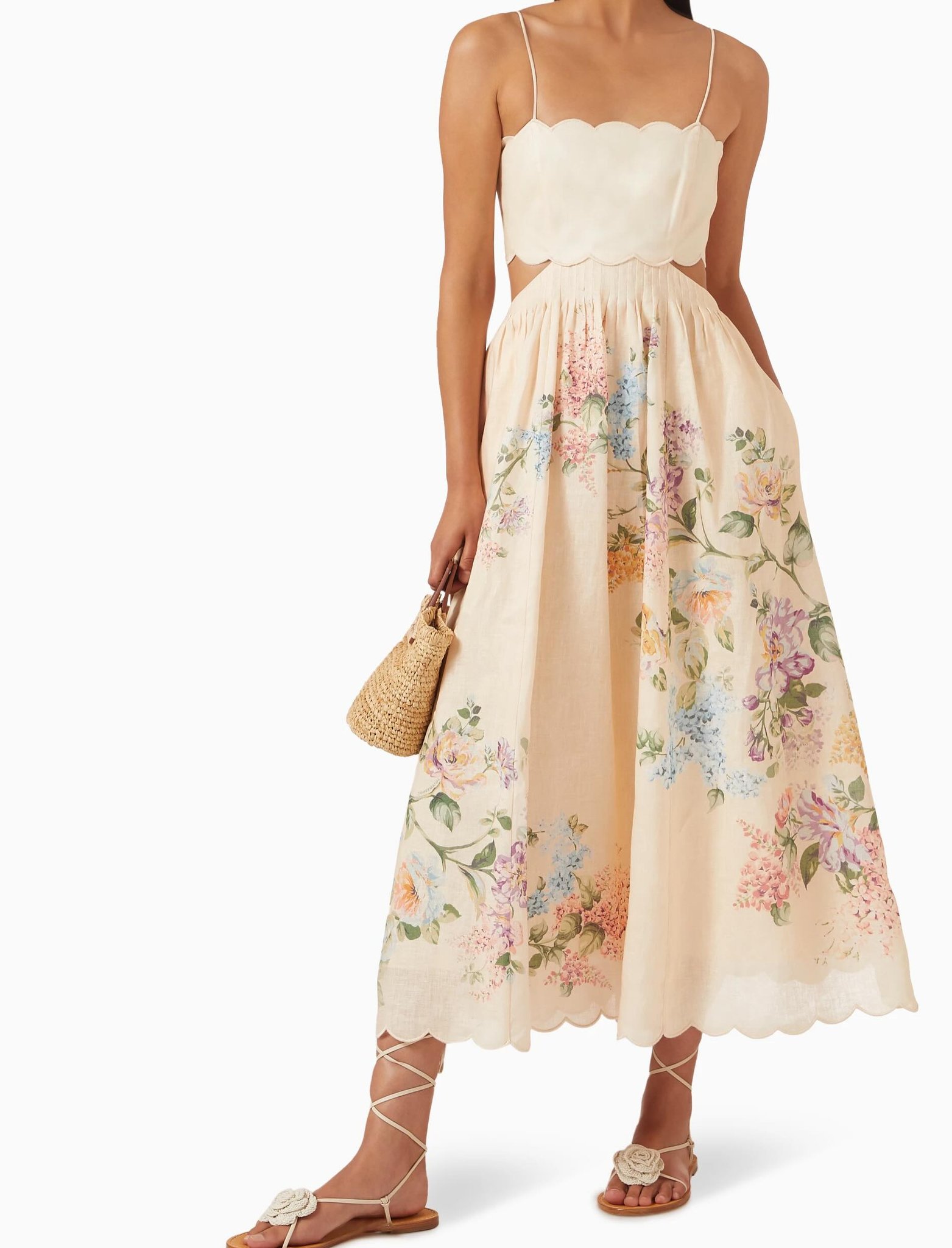 Zimmermann Halliday Scallop Midi Dress