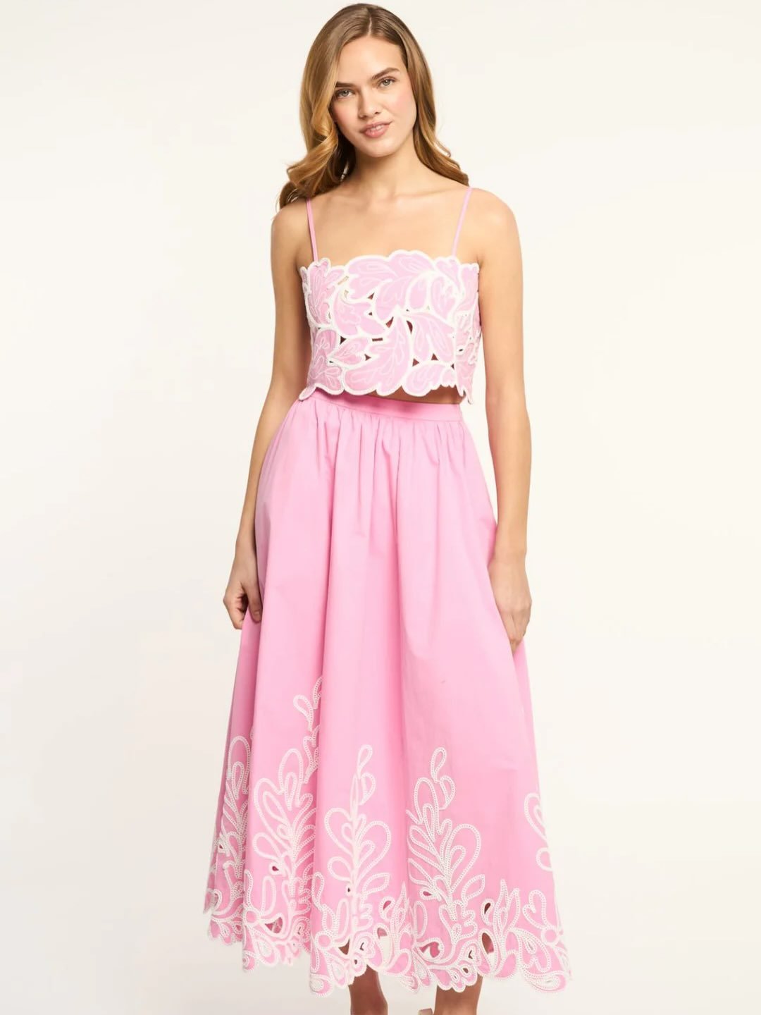 Cinq A Sept Paisley Bloom Embroidered Caterina Top & Espe Skirt