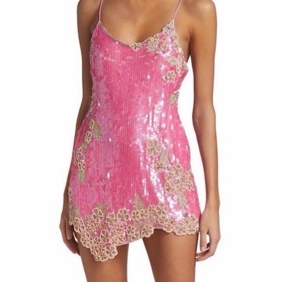 Loveshackfancy Meline Sequin Mini Dress