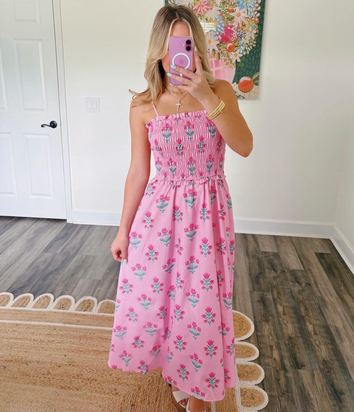 Unknown Pink Flower Dress