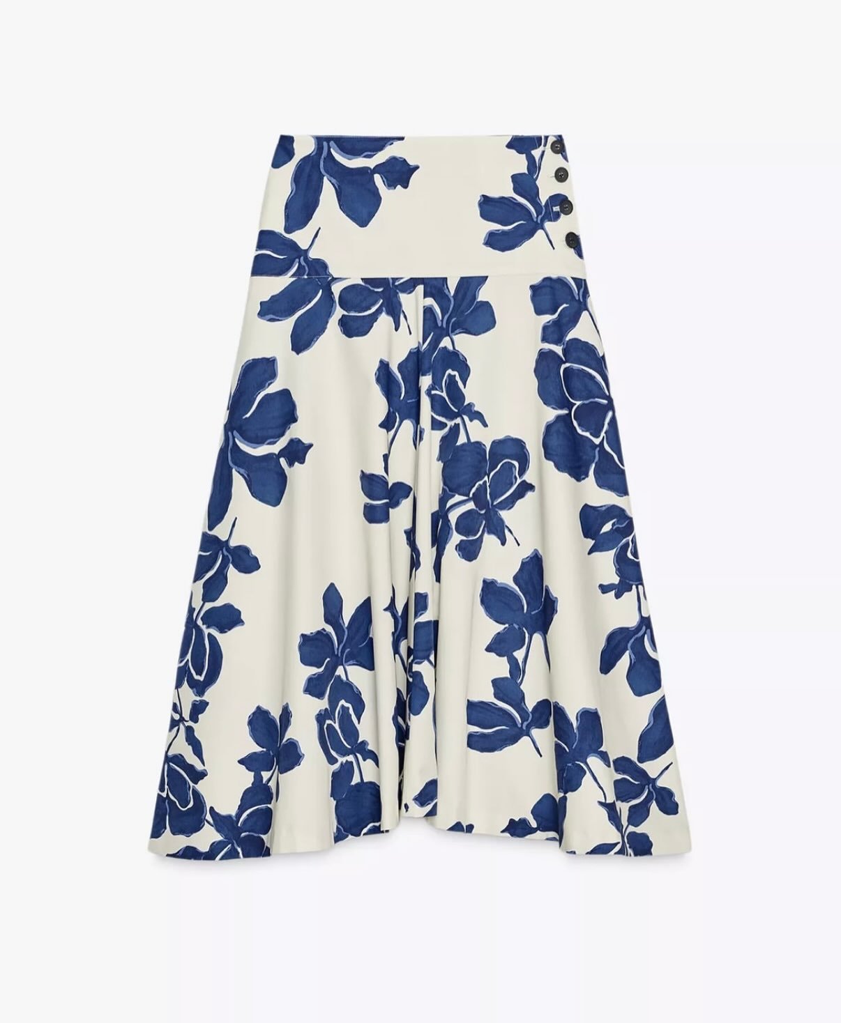 Floral Print Midi Skirt