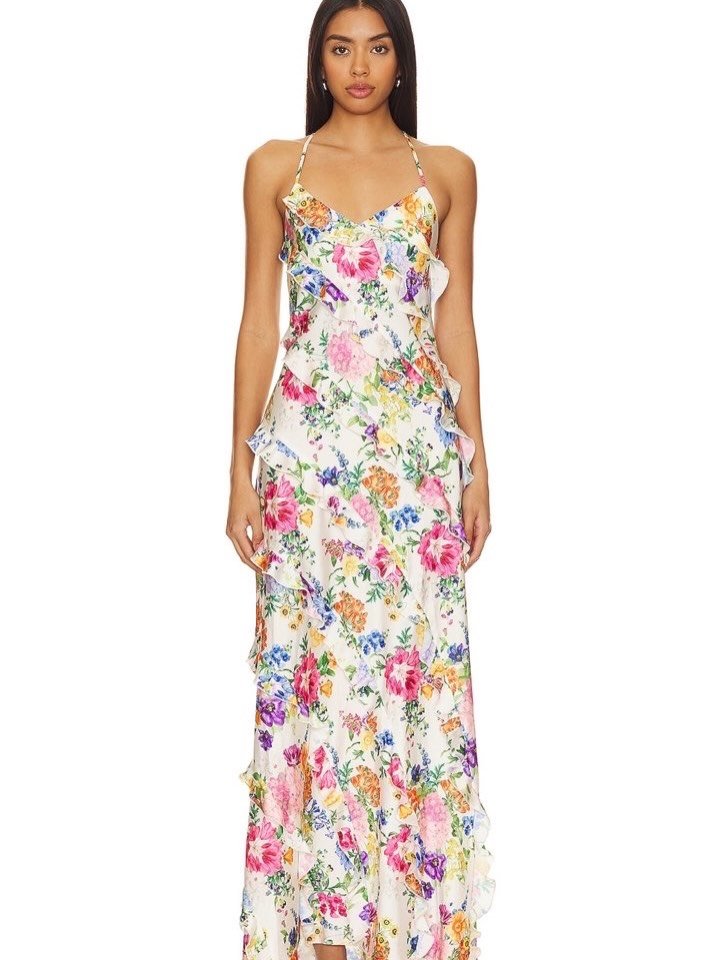 Floral Ruffle Maxi Dress