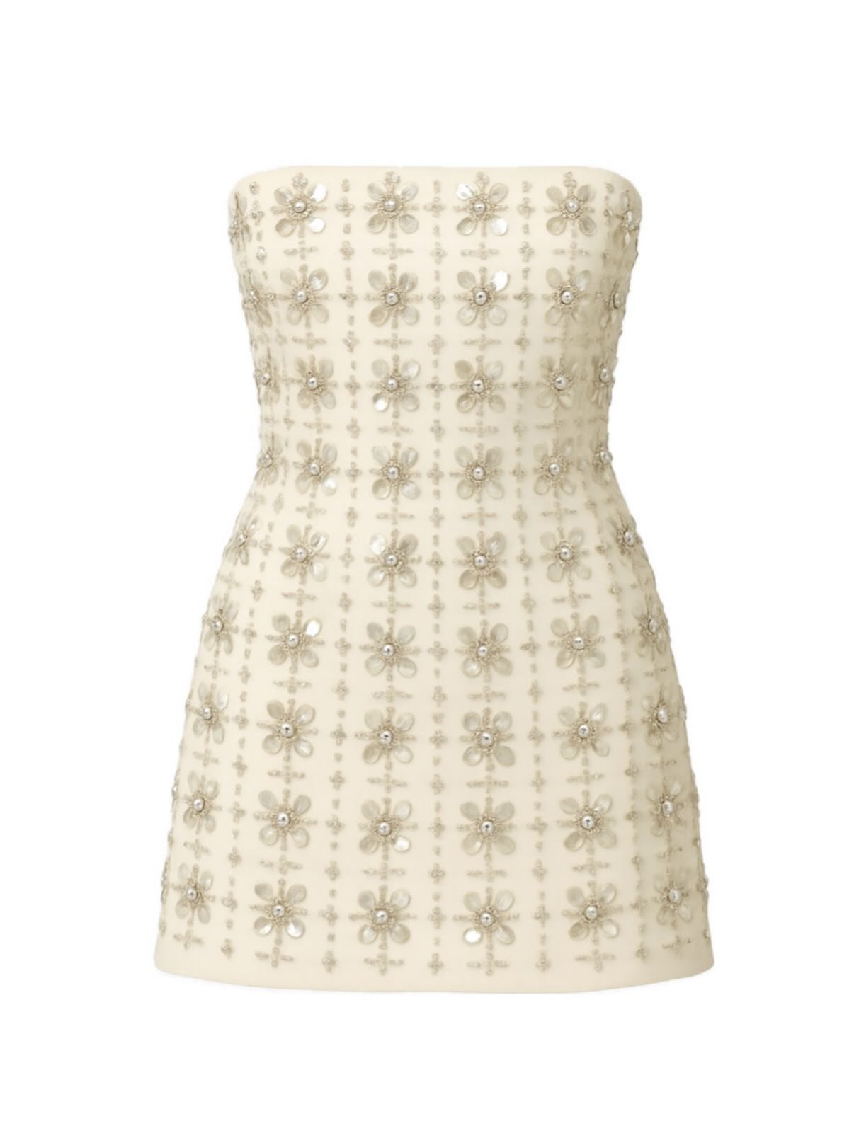 Embellished Strapless Mini Dress