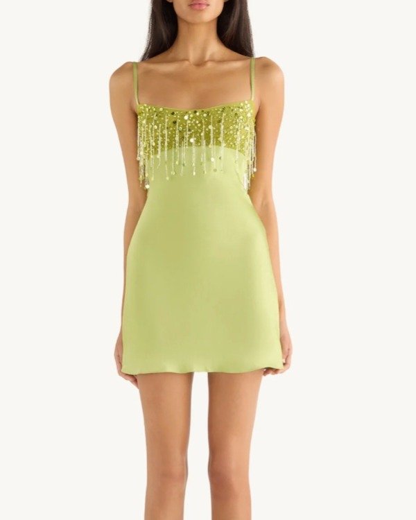 Hand Beaded Mini Dress