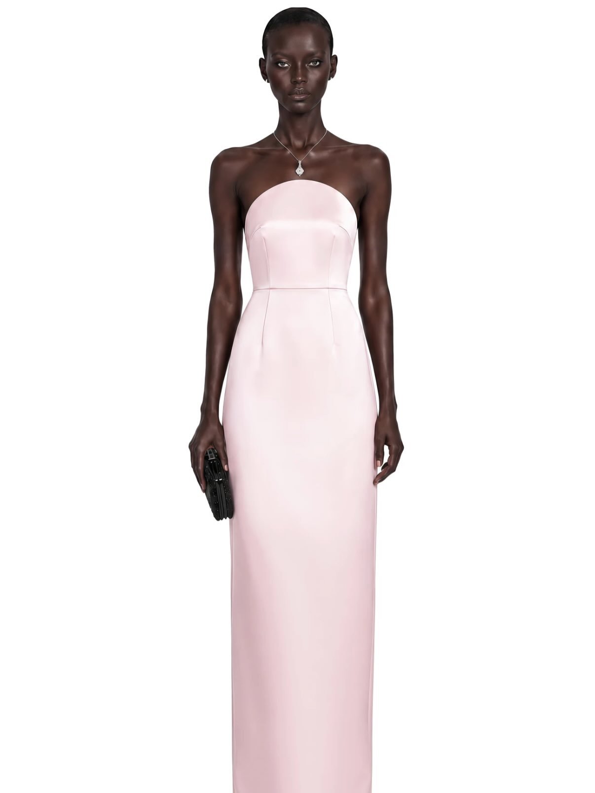 Pink Strapless Maxi Dress