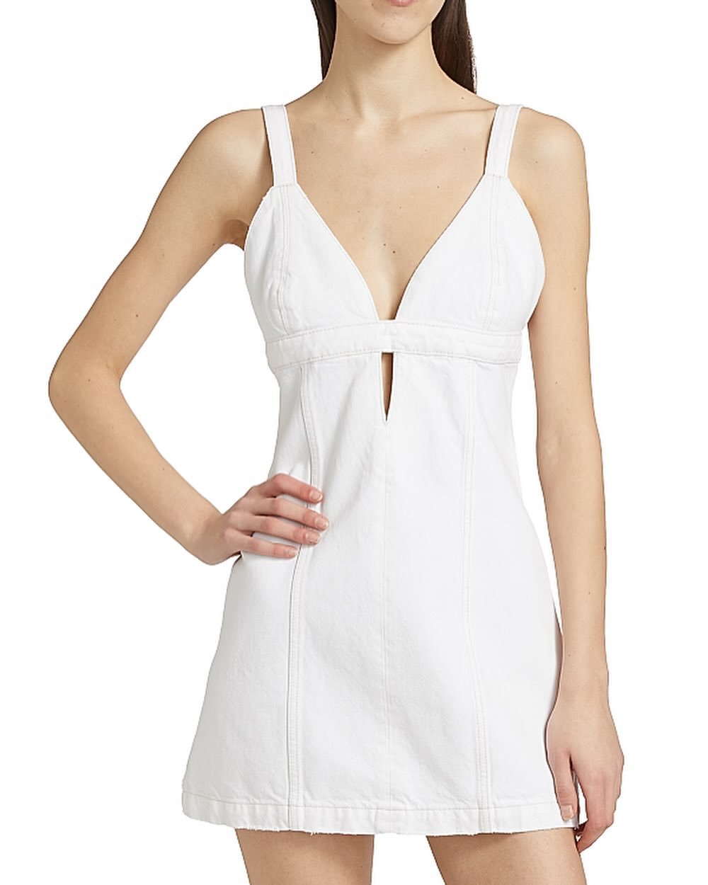 Re/Done White Denim Mini Dress