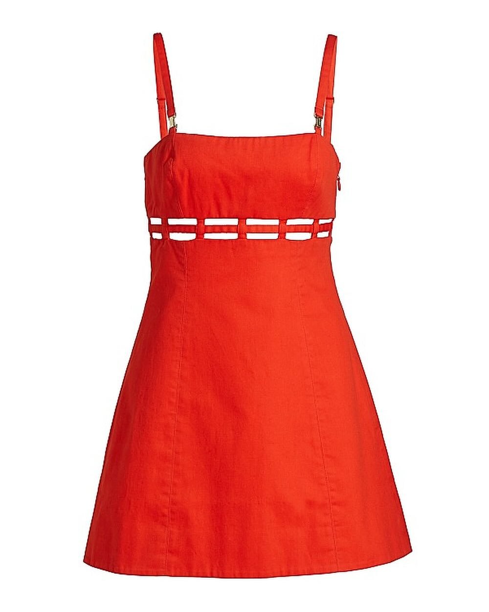 AMUR Orange Cut-Out Mini Dress