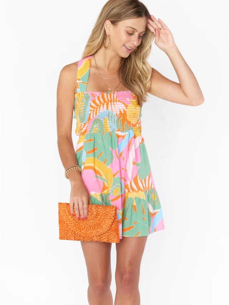 Show Me Your Mumu Tropical Fruit Print Mini Dress