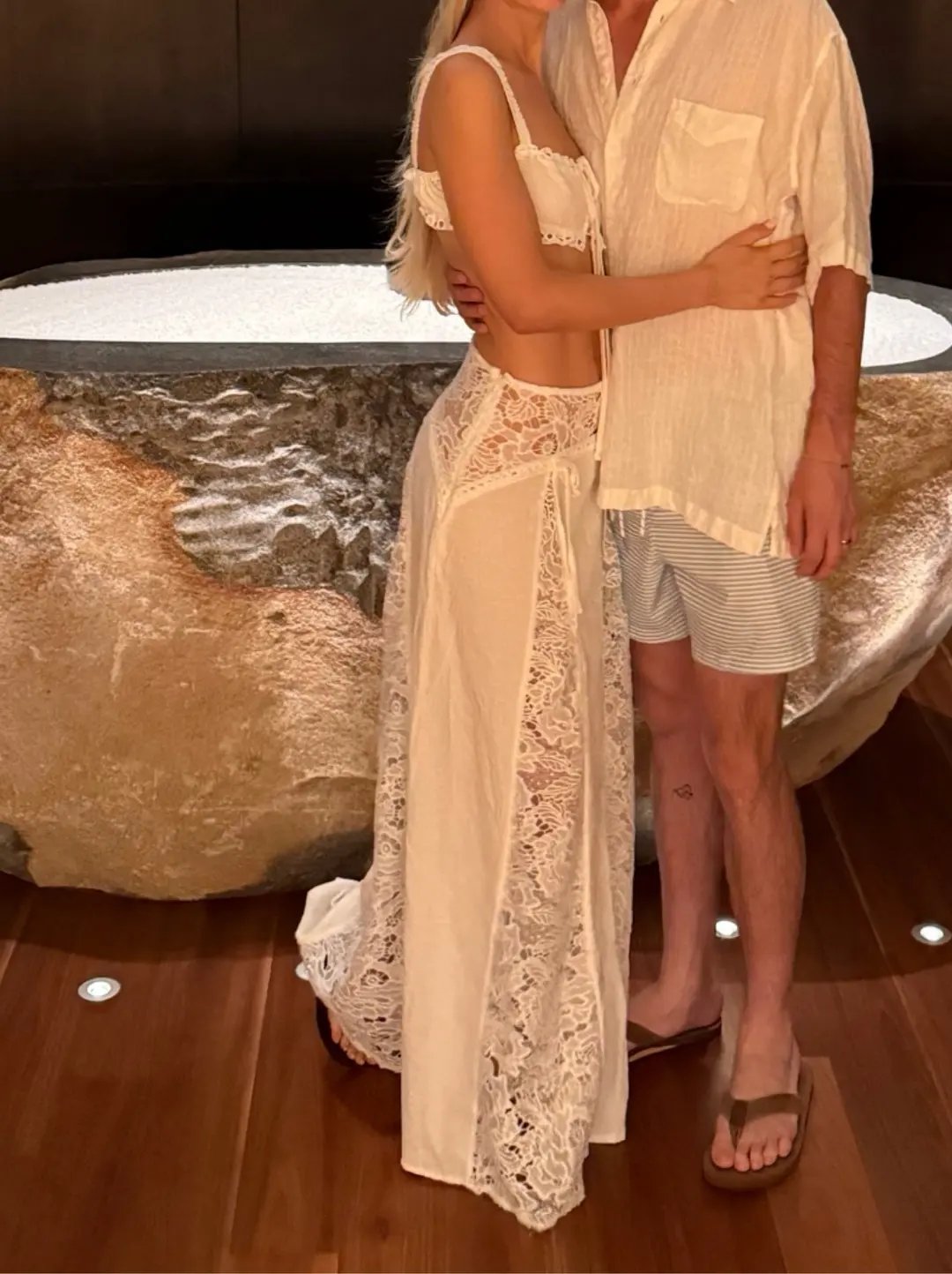 Unbranded White Linen Two-Piece Set