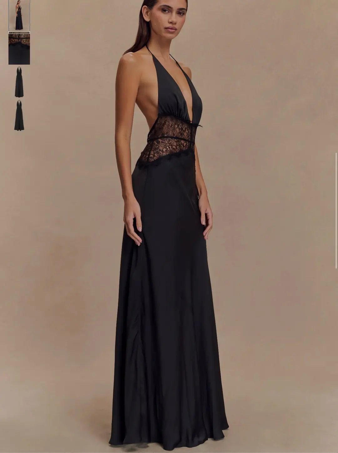 Black Meshki Dinah Lace Maxi Dress