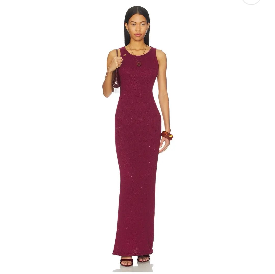 Natalia Maxi Dress - Port Sequin