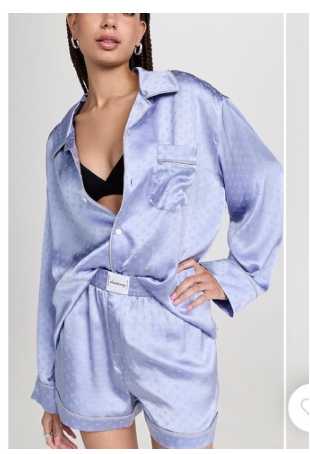 Calvin Klein Periwinkle Satin Pajama Set