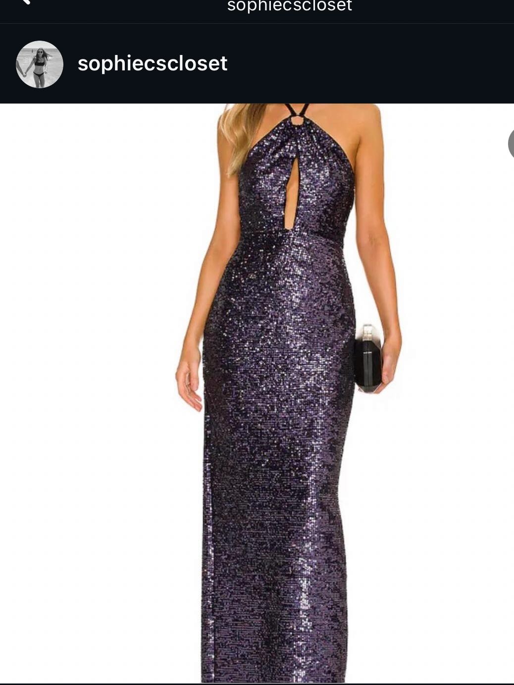 Lovers+Friends Purple Sequin Formal Dress