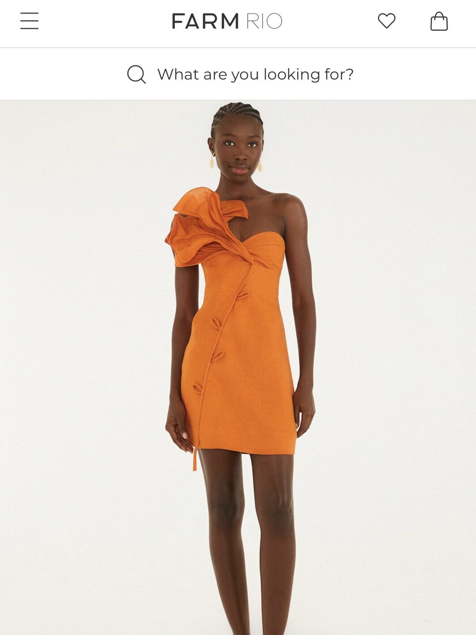 Orange Flower Mini Dress