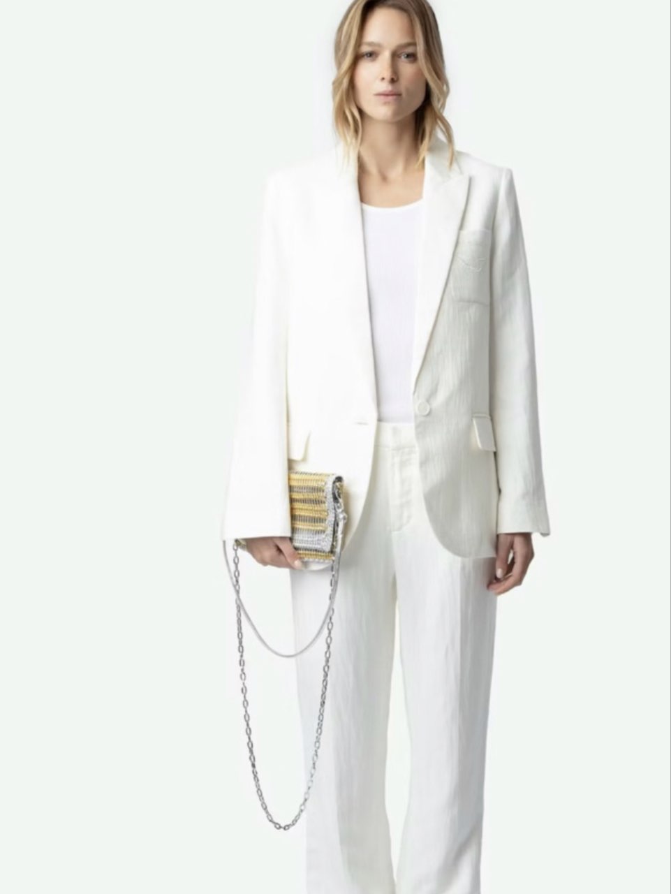 Woven Metallic Crossbody Bag