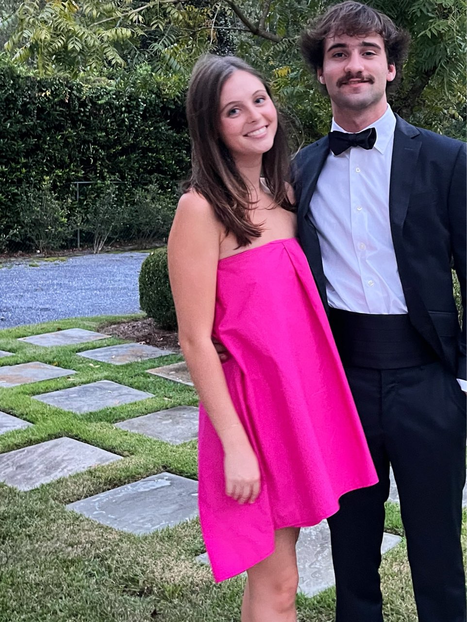 Hot Pink Strapless Mini Dress