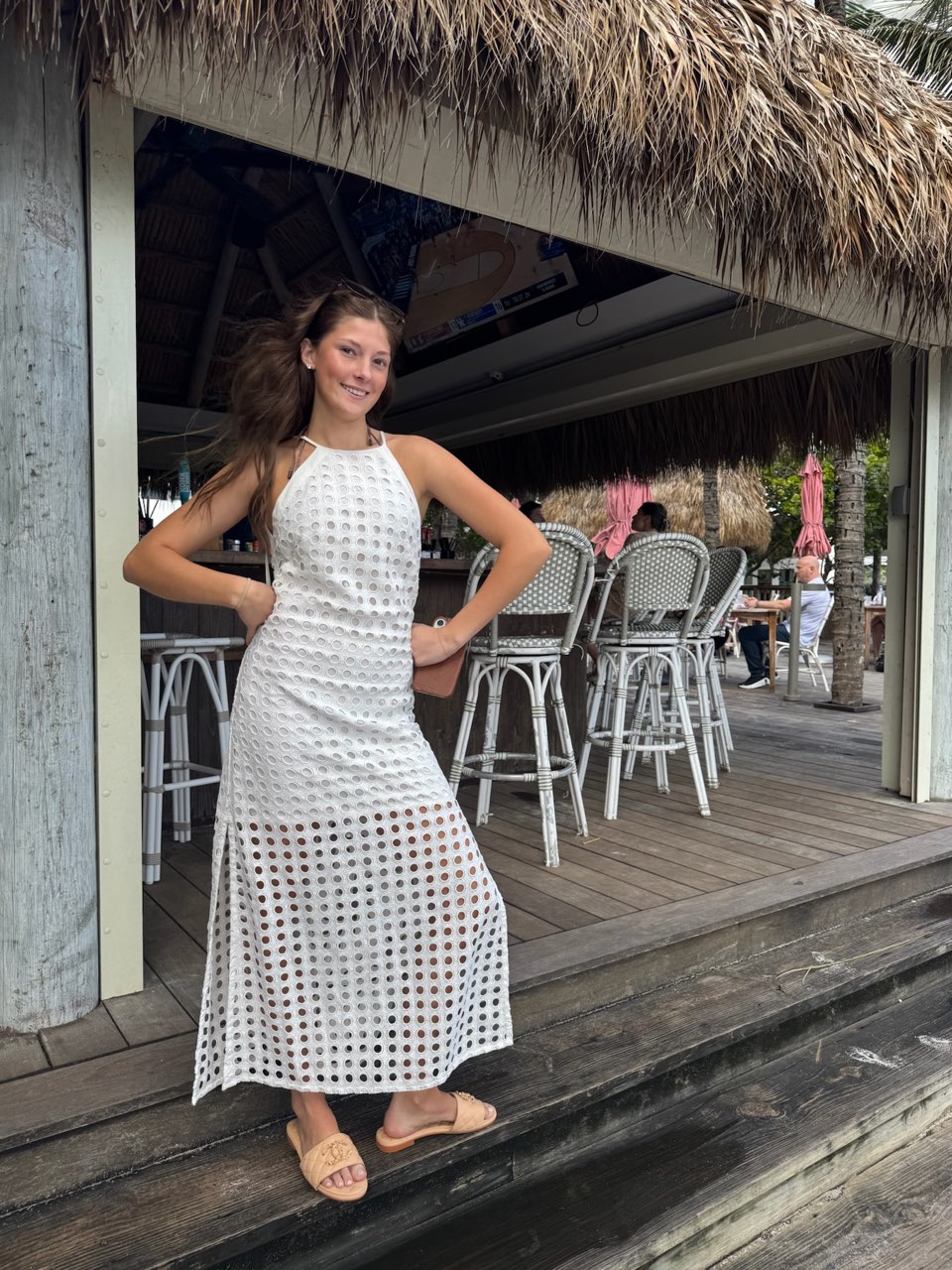 White beach dress