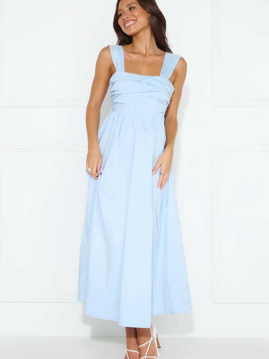 BLUEBELL BLOSSOM MIDI DRESS BLUE