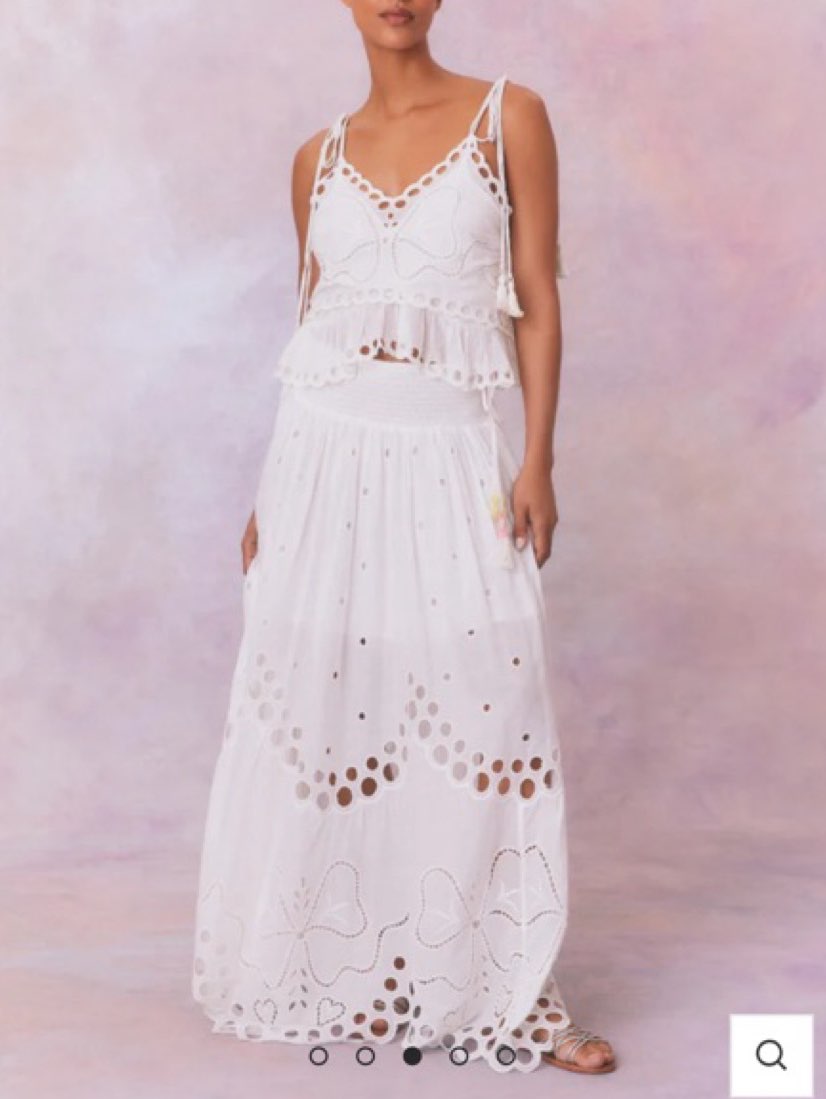 White Eyelet Two-Piece Set