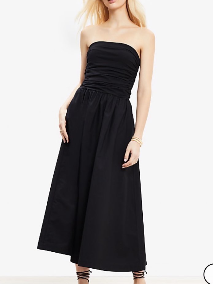 loft black midi dress