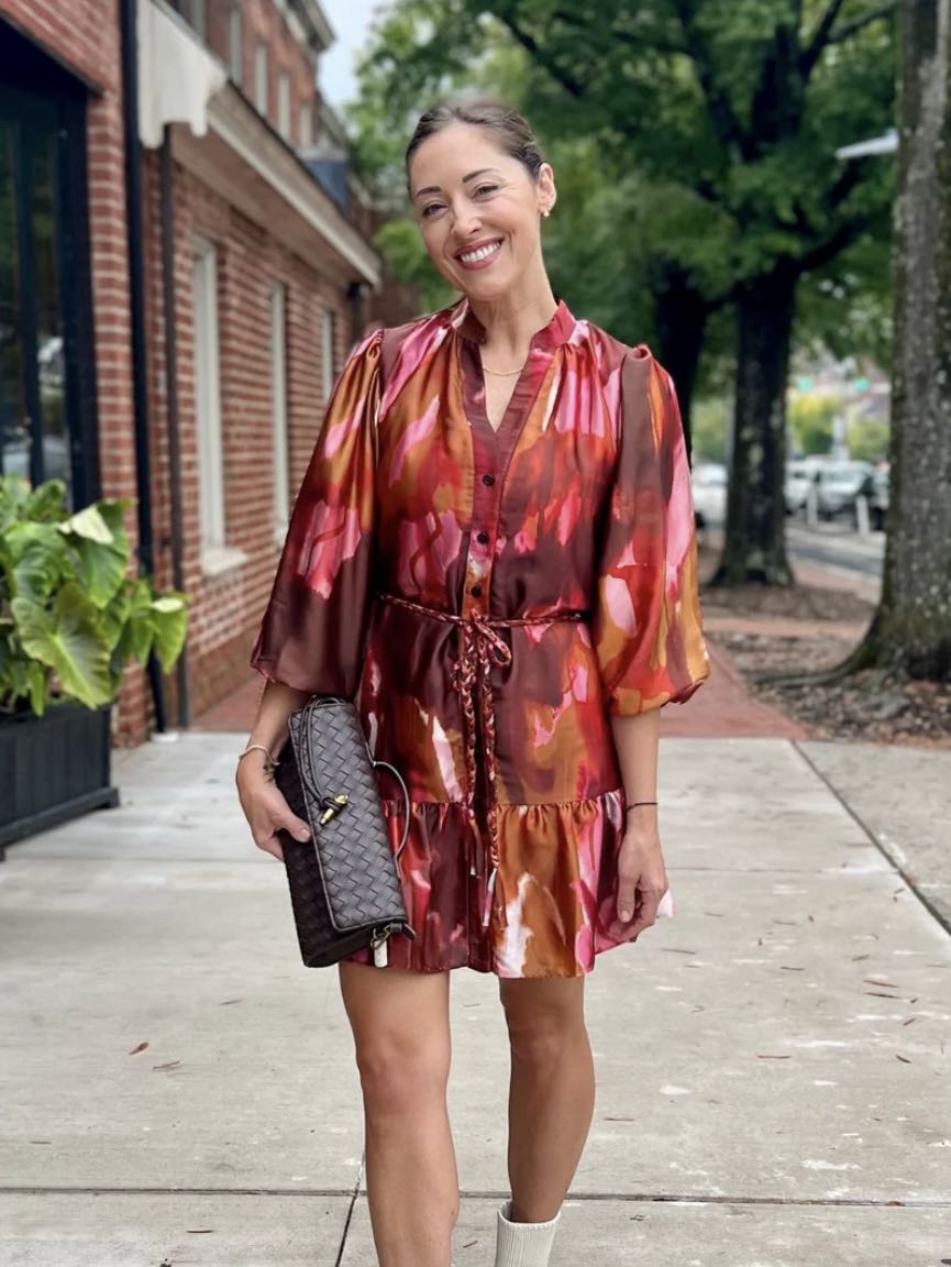 Willa Story Satin Tie-Waist Mini Dress