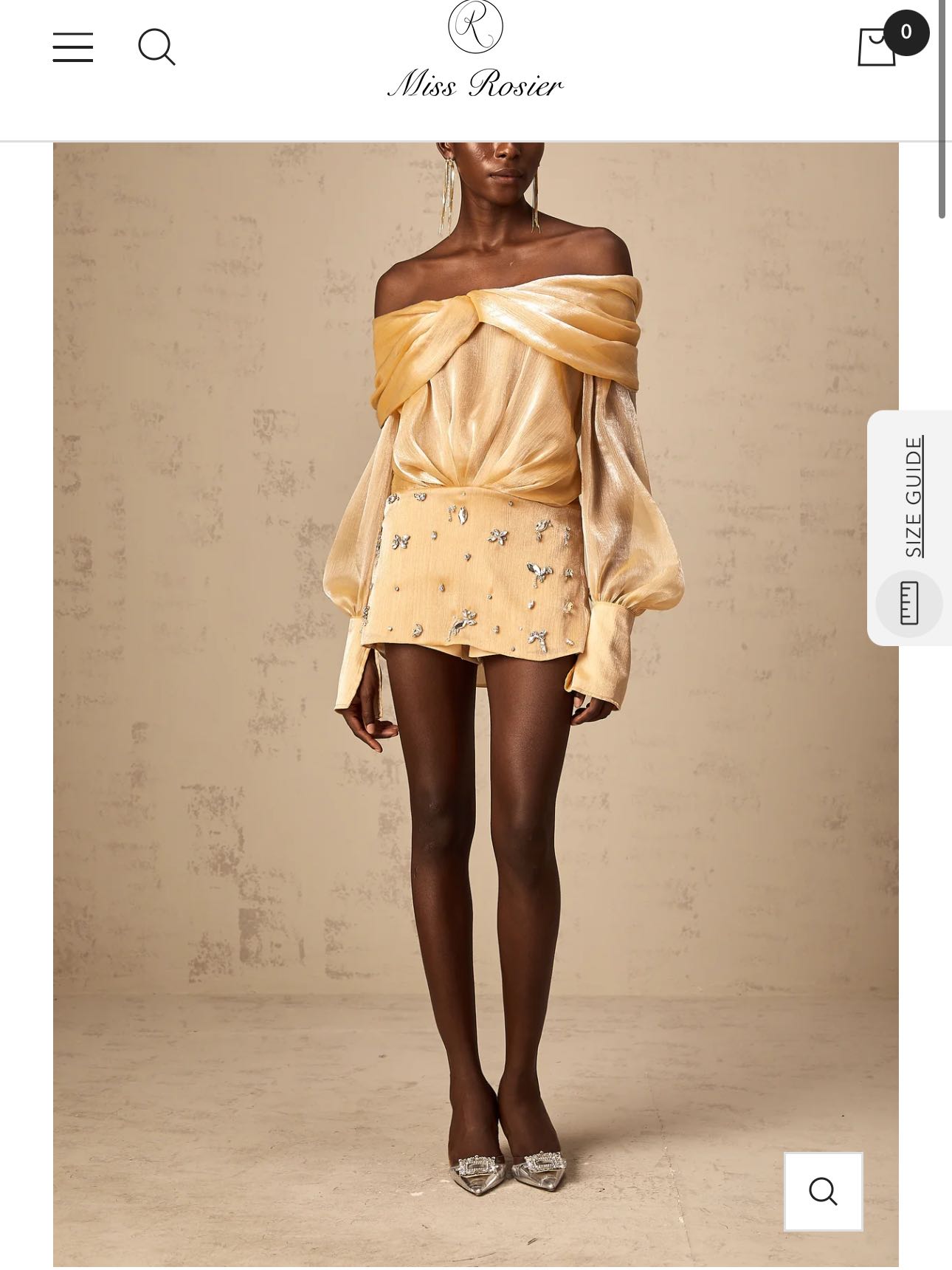 Gold mini romper