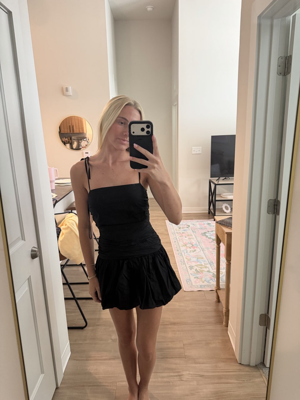 Black mini dress