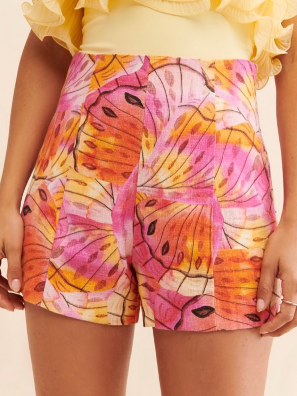 Tie Dye Linen Shorts