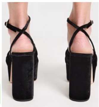 Black Velvet Platform Heels