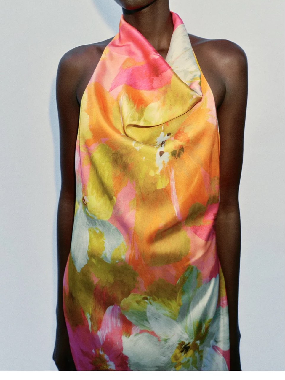 Zara floral halter midi