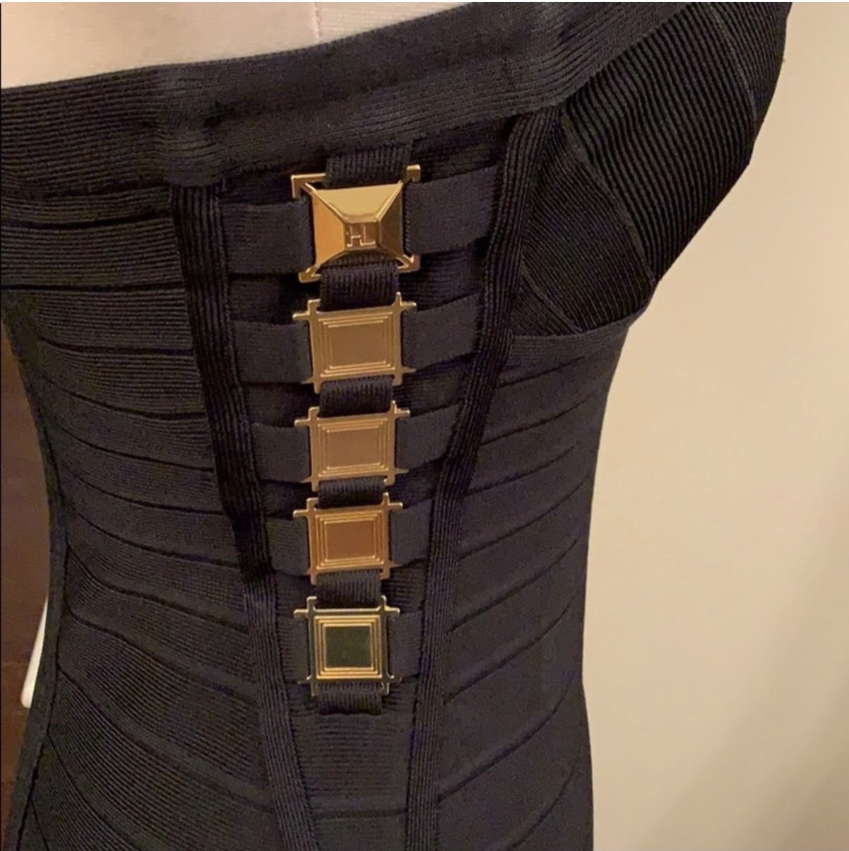 Herve Leger Black Bandage formal dress