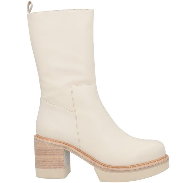 Paloma Barceló Cream Leather Platform Boots
