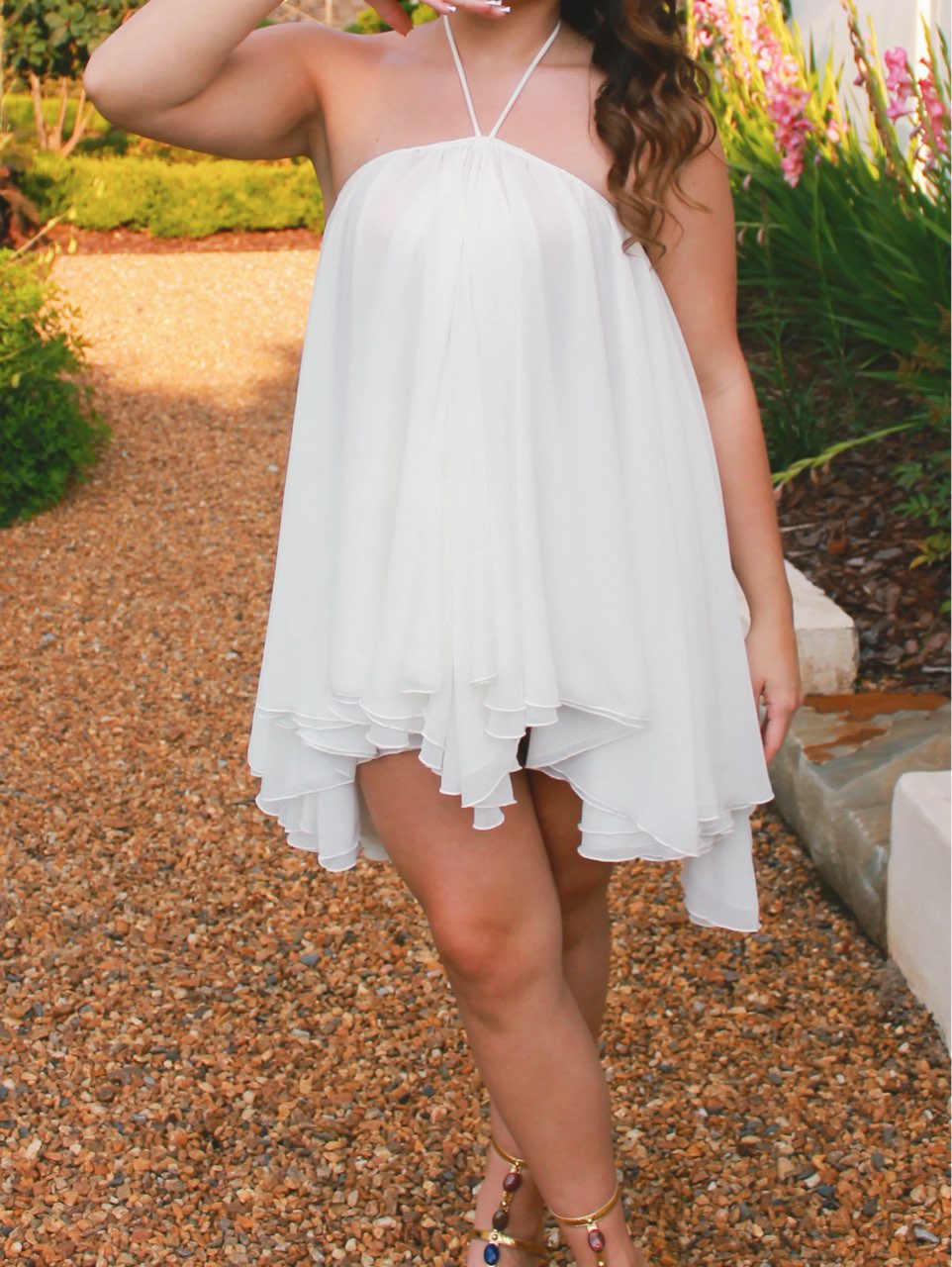CouCoo white halter Dress