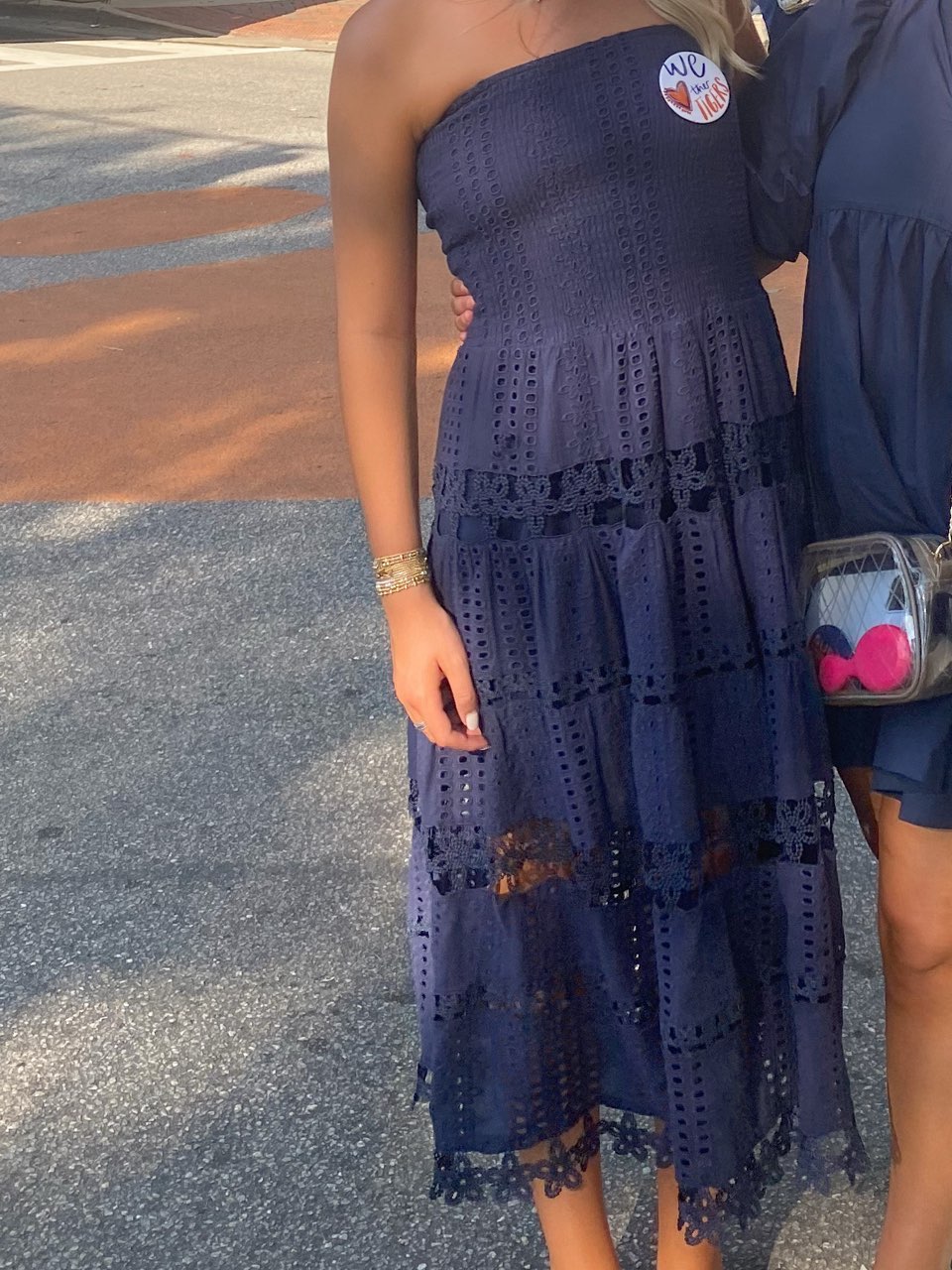 Navy maxi dress