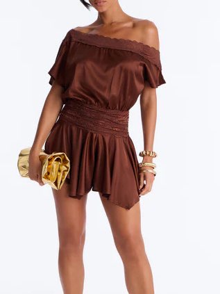 Brown mini dress