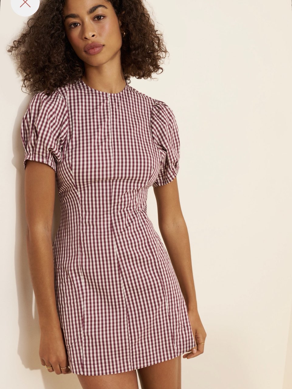 Puff Sleeve Mini Dress Plum