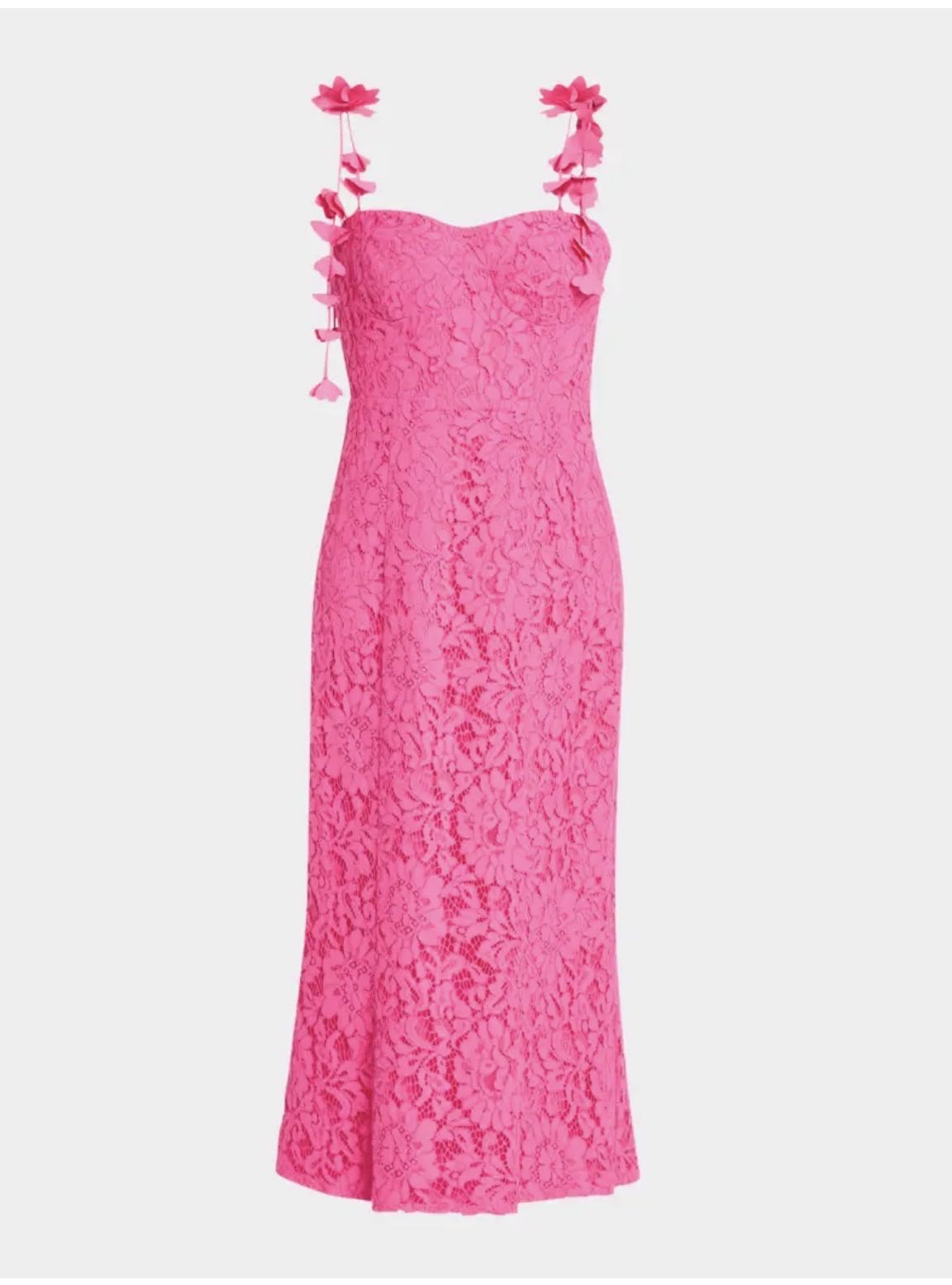 One33 Social Applique-Embellished Lace Midi Dress