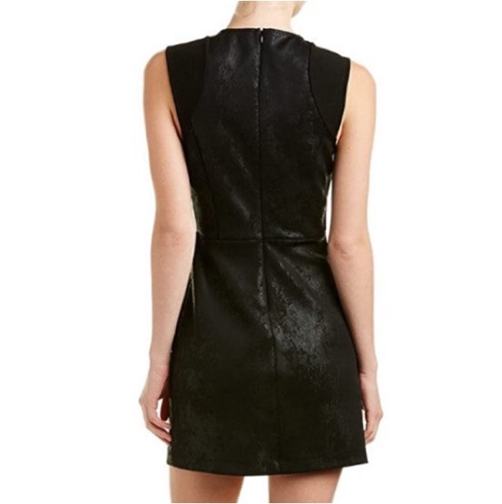 BCBGeneration Textured Black Mini Dress