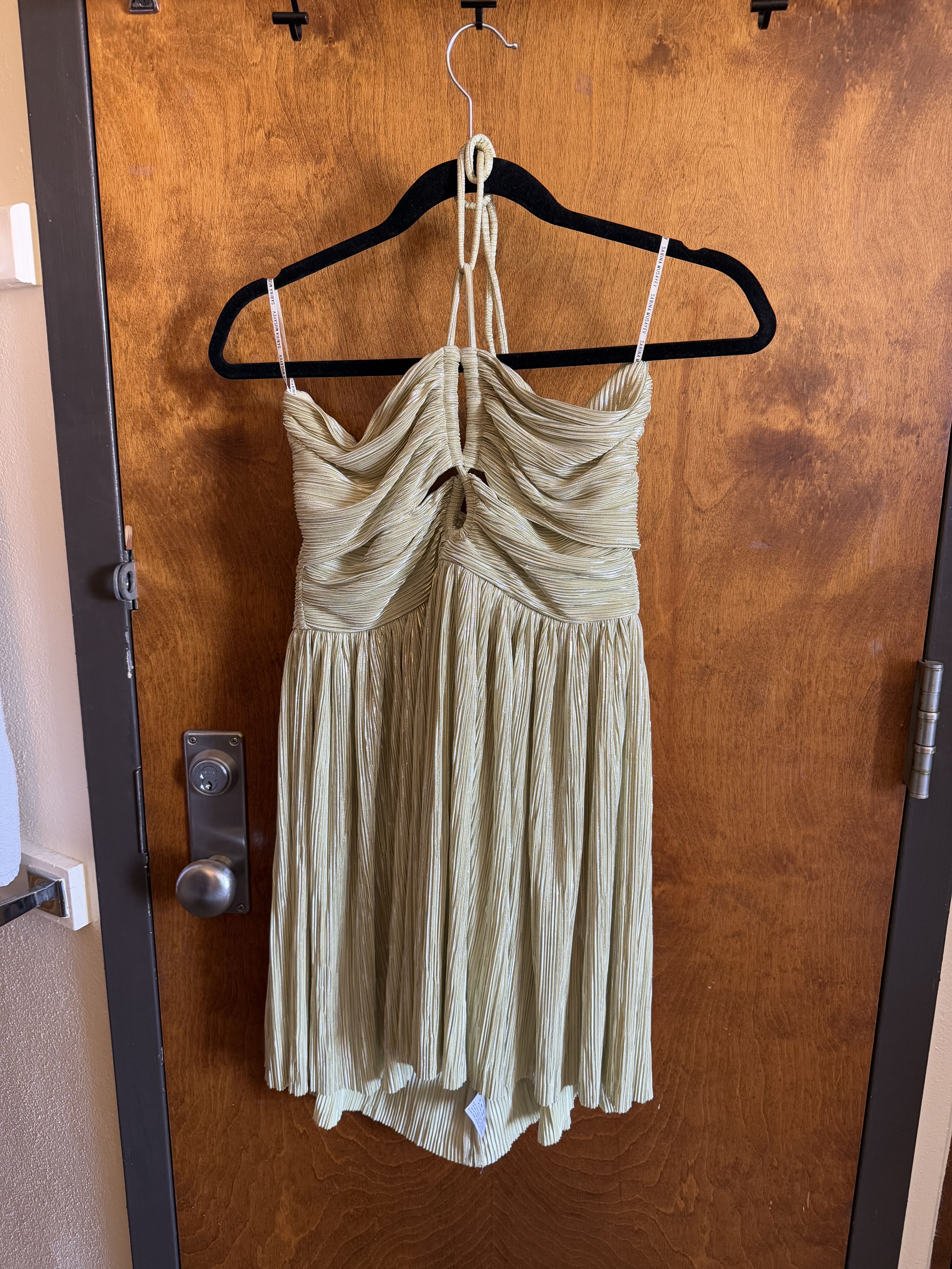 Sabina Musayev Green Mini Dress