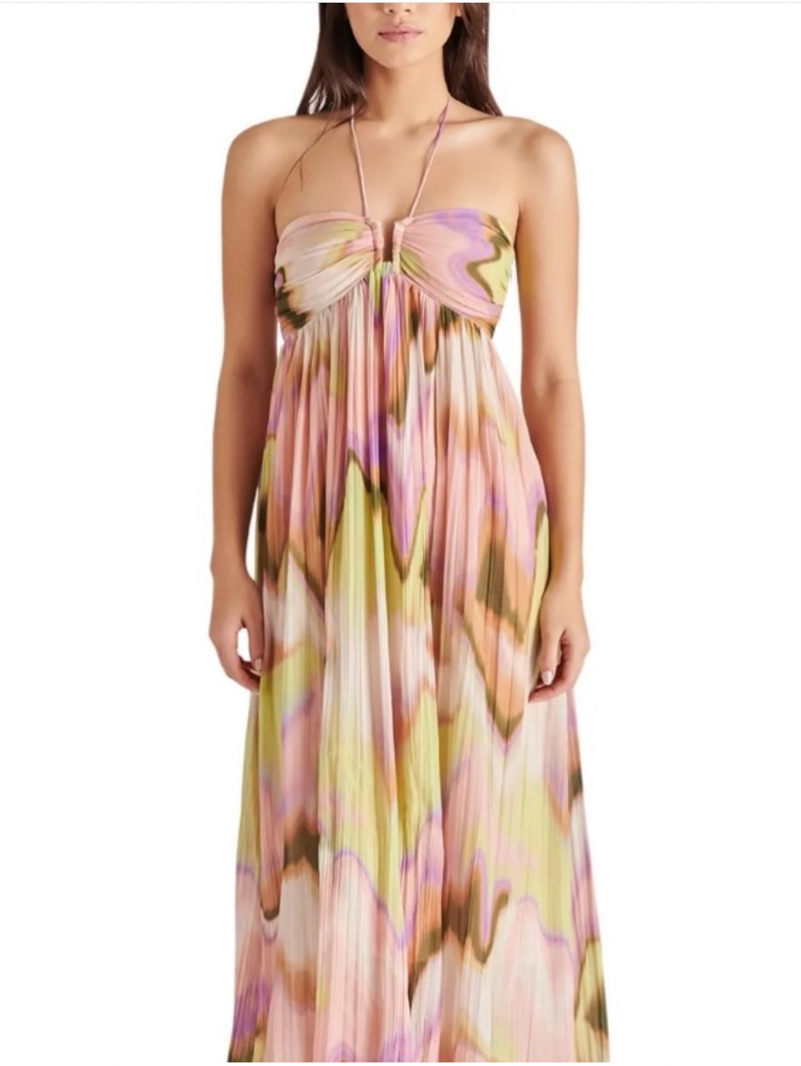 Abstract Print Maxi Dress