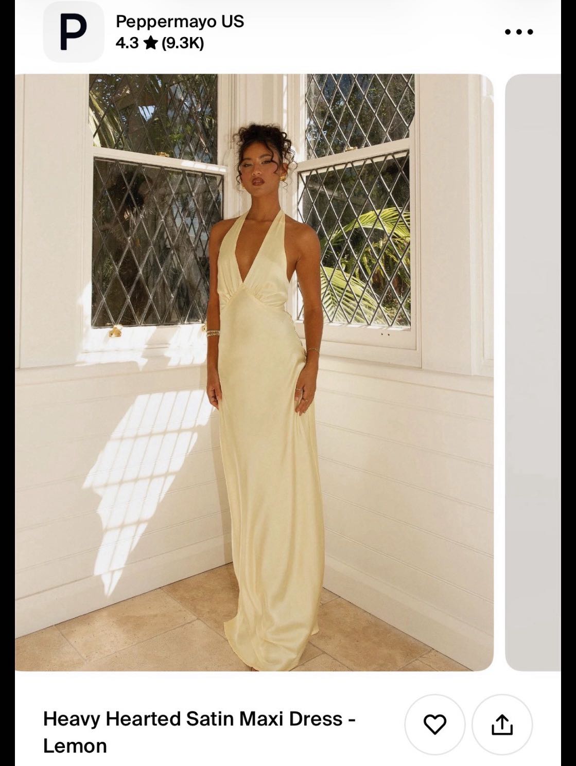 Yellow maxi dress