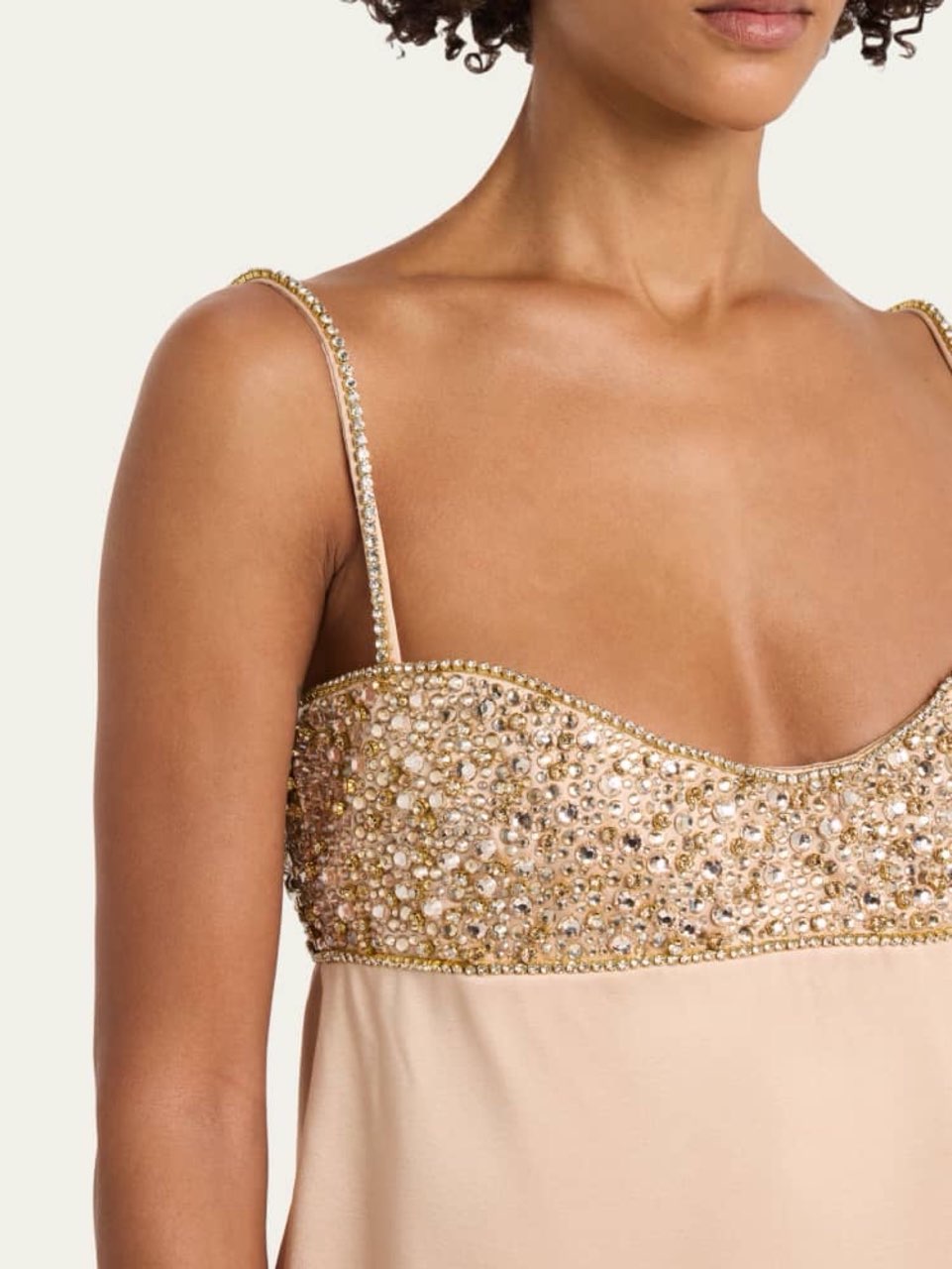 The Attico Embellished Bust Mini Dress