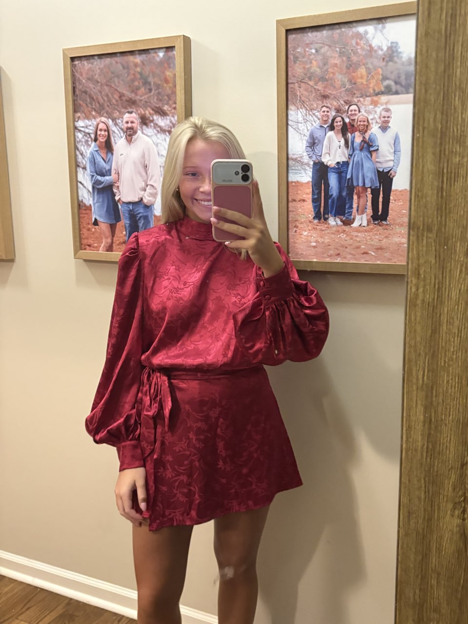 Burgundy Jacquard Mock Neck Romper