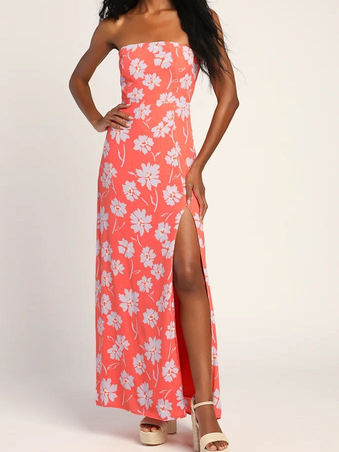 Beachy Orange Maxi Dress